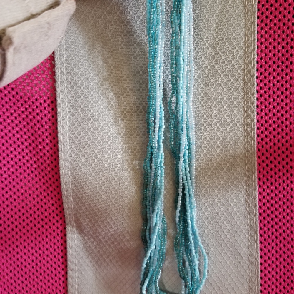 Blue beaded necklace